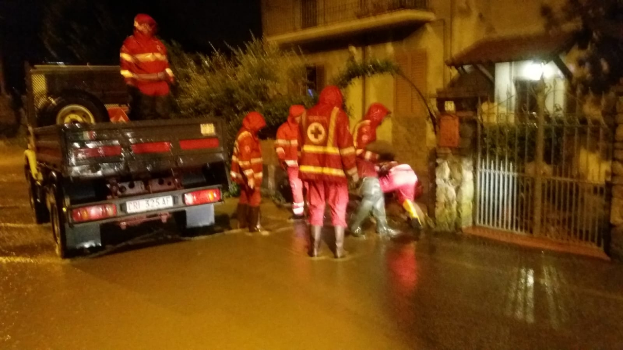 Croce Rossa Italiana in campo contro il maltempo