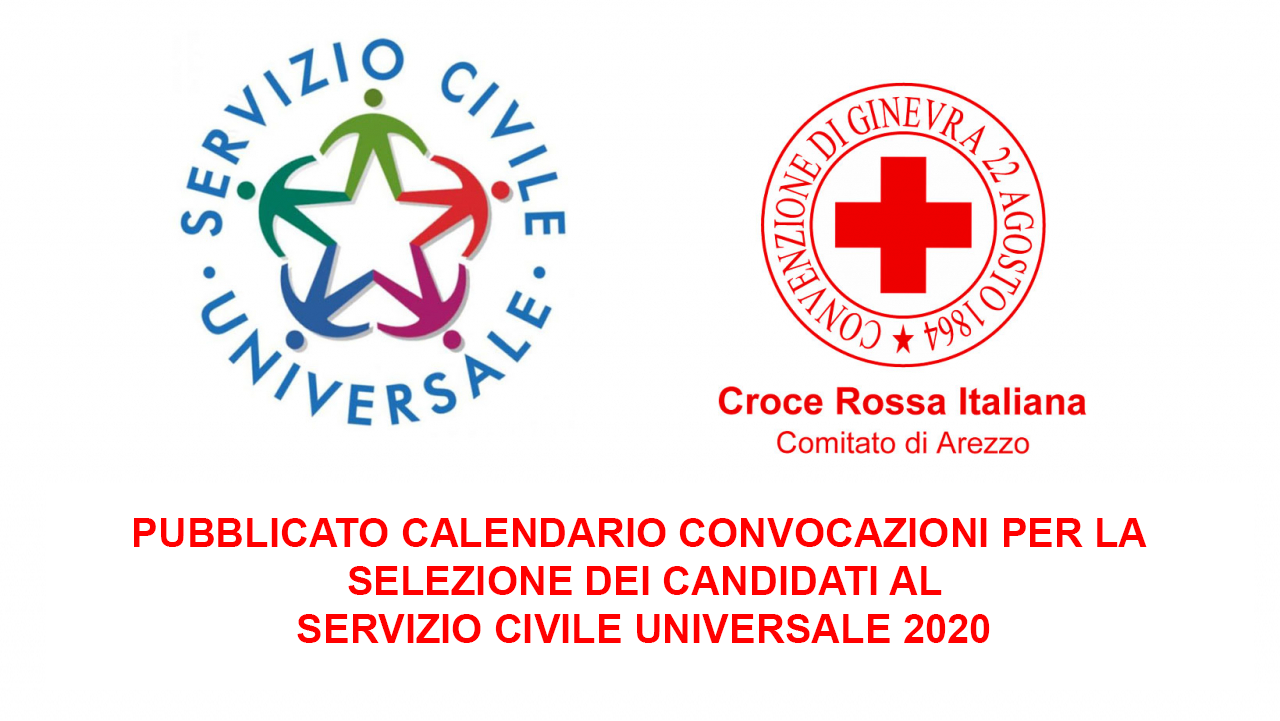 Bando Servizio Civile Universale 2020 - Convocazione selezioni per il Comitato di Arezzo