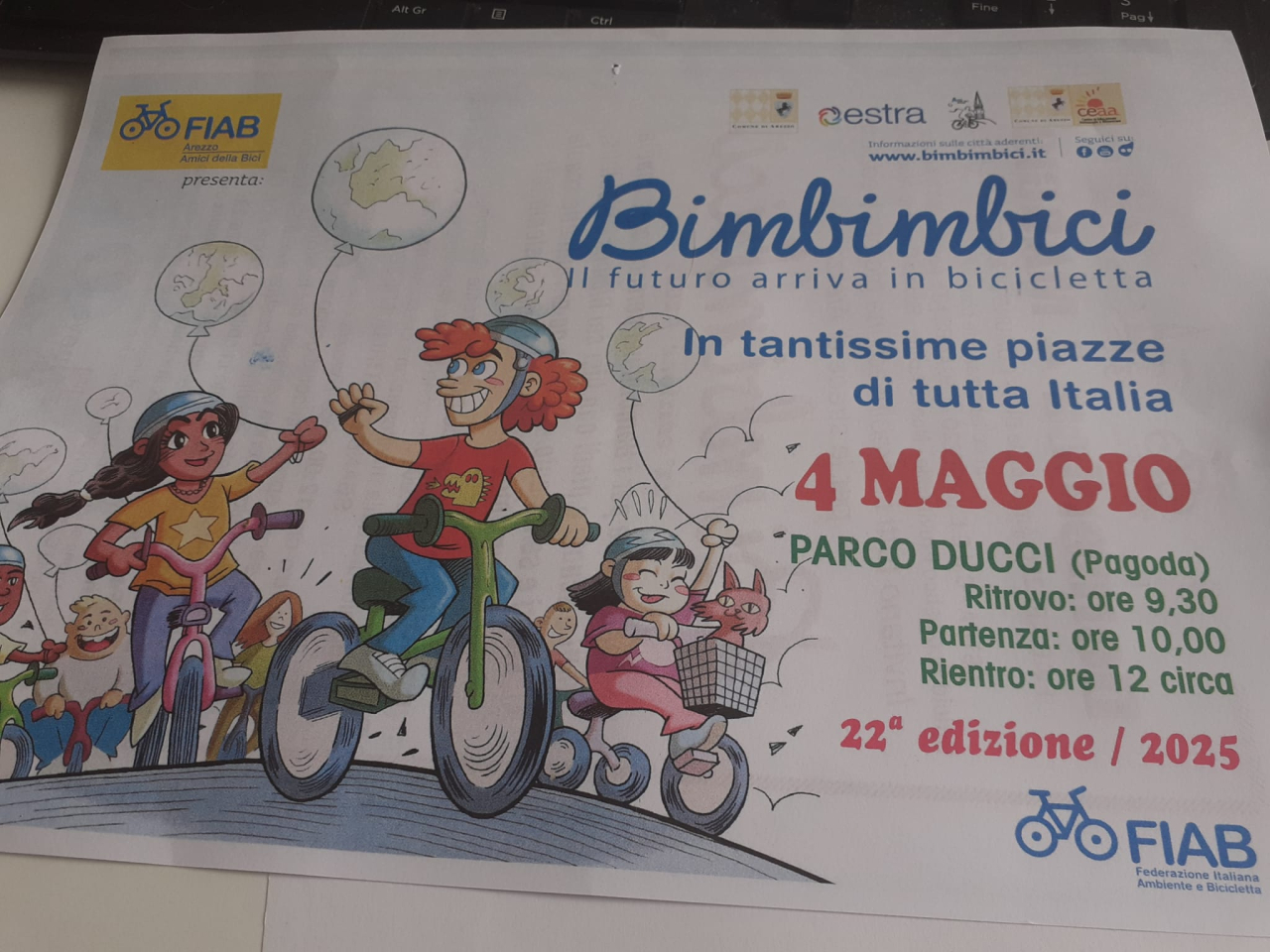 Bimbinbici 2025: la CRI Arezzo pedala con le famiglie per una giornata in sicurezza