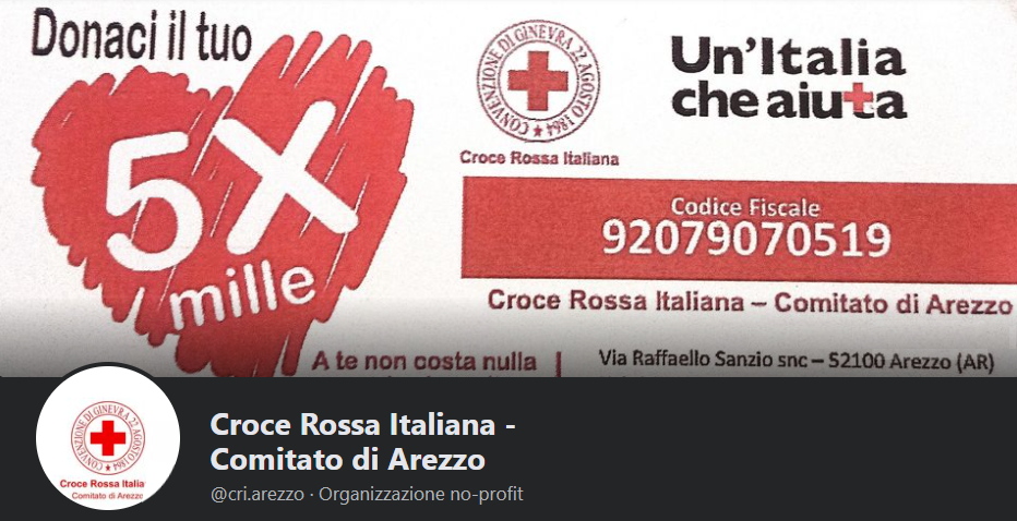 Croce Rossa Italiana Comitato di Arezzo - Facebook, pagina oscurata